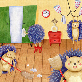 Второй разворот детской книги про счет