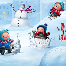 Для интерактивной книги "Зимний день"