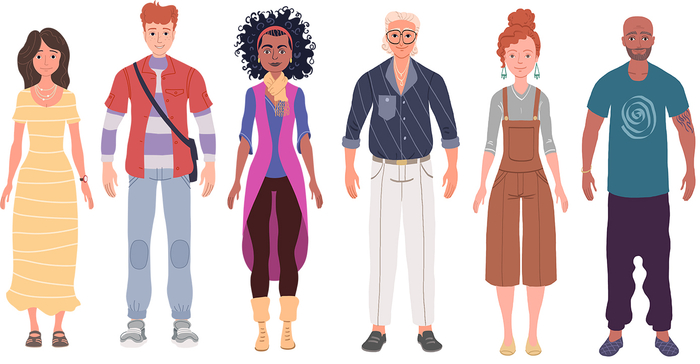 Персонажи - вектор