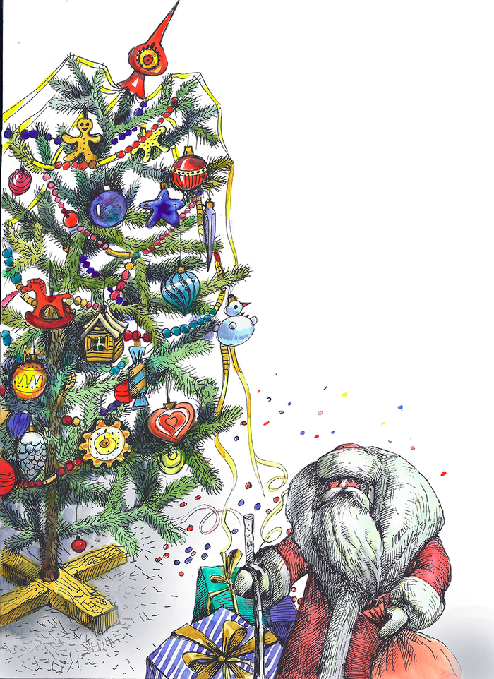 Ватный дед мороз.