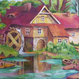 Мельница в лесу