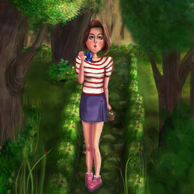 Forest and girl
