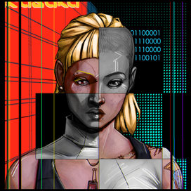 Фанарт к игре Cyberpunk 2077