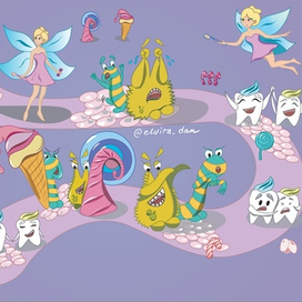 Иллюстрация для детского стоматологического кабинета 