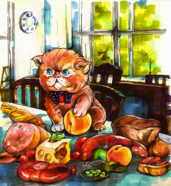 Девочка с колбаской