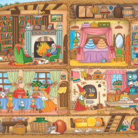 Большая книга игр с наклейками.