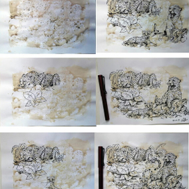 Этапы рис. из пятна..-Гепарды...