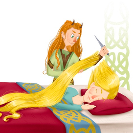 Бог коварства Локи и Богиня Сиф