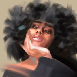 Девушка с копной волос