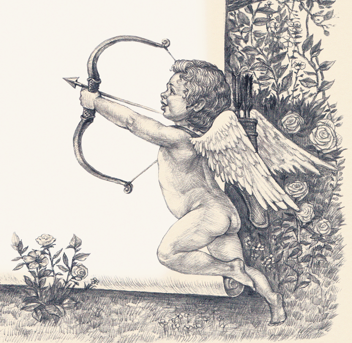 Фрагмент иллюстрации к статьи в журнал. Купидон