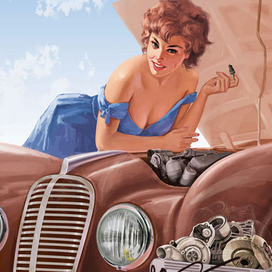 Пин ап иллюстрация