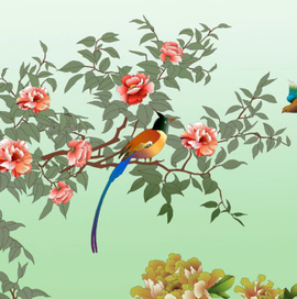 дерево и цветы (фрагмент)