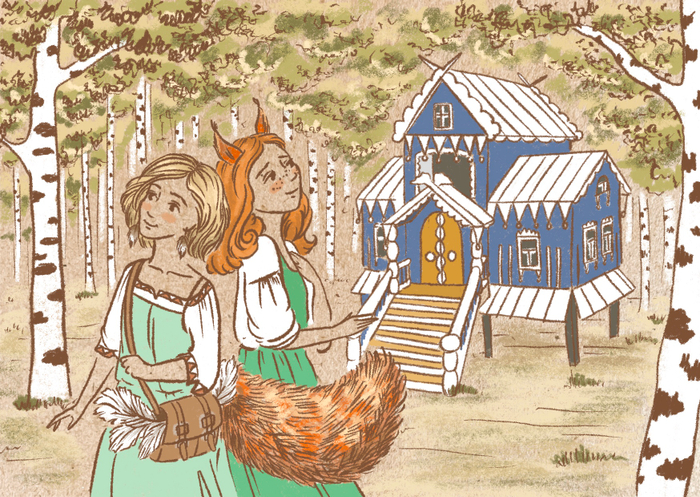 Серия иллюстраций-открыток для книги "По воле чародея"