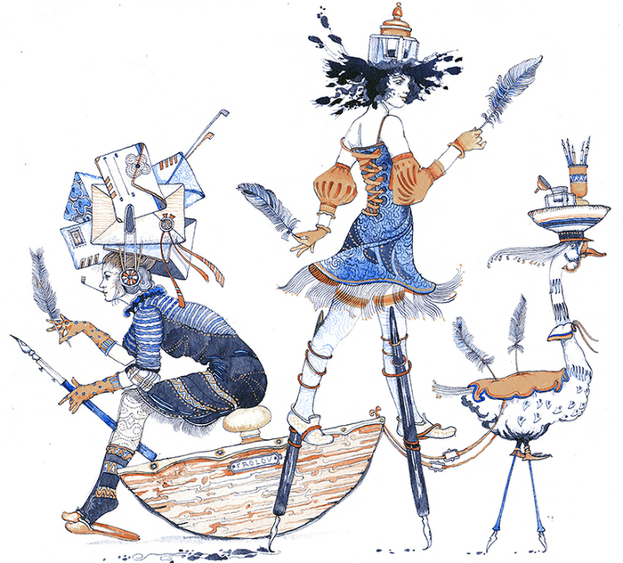 Чернильница,из серии сбежавшие предметы