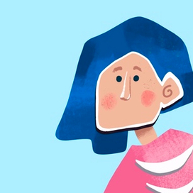 Doodle персонажи на абстрактном фоне 