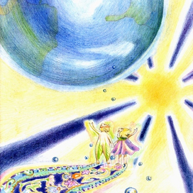 Иллюстрация для сказки "Фиалконландия" Лианы Шарафутдиновой.