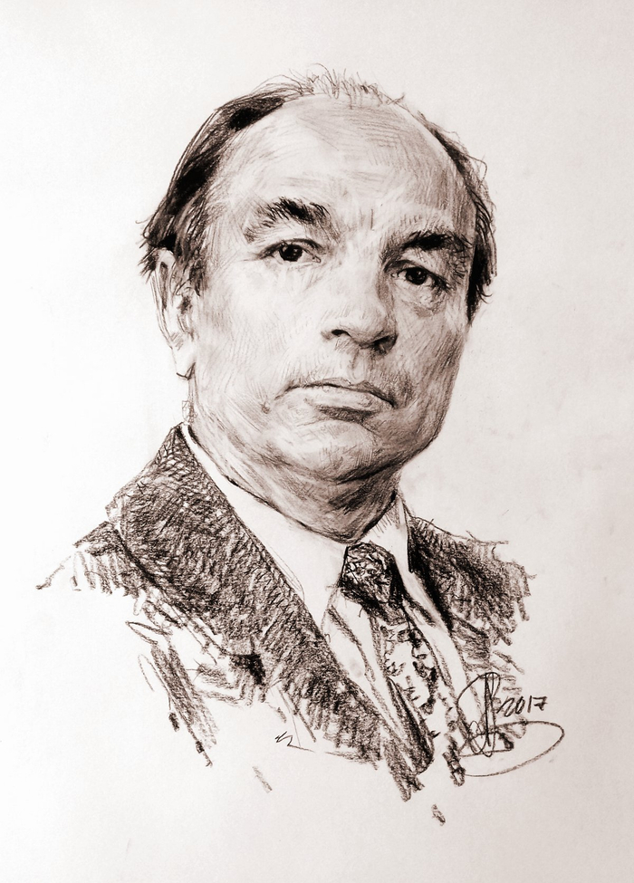 Мужской портрет сепией