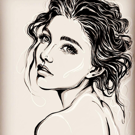 Линейный графический портрет