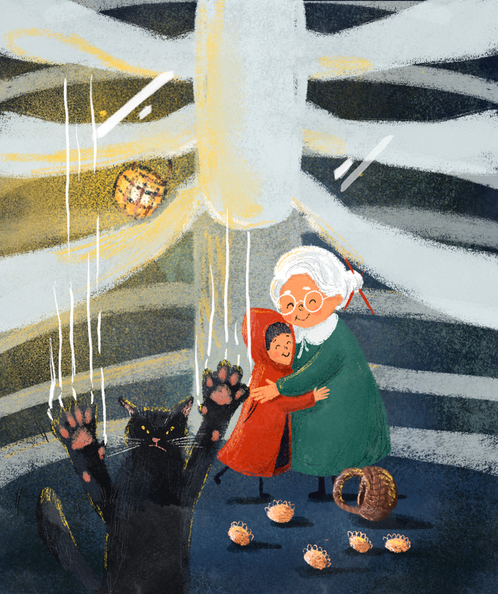 Иллюстрация для книги Красная шапочка