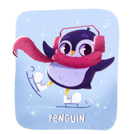 Иллюстрация-дизайн персонажа Пингвинчика