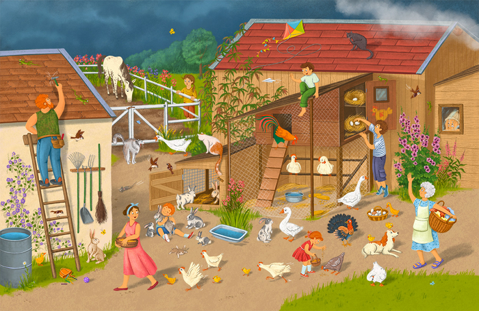 Птичник и кролики