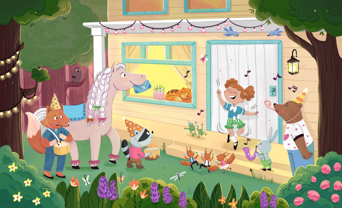 Праздник. Детская иллюстрация 