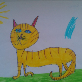 Желтая кошка