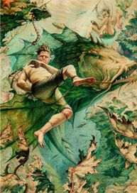 графическая серия «Знаки зодиака. Рыбы».бумага, акварель, карандаш. 65х45 см