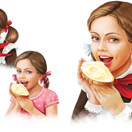 Девочки для упаковки масла