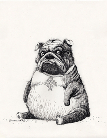 праздничный бульдог