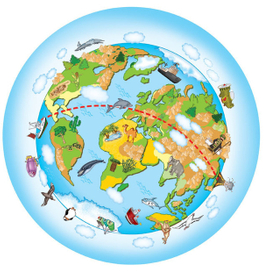 Иллюстрация для детского атласа мира