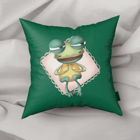Подушка с жабами