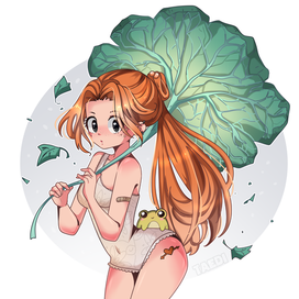 Девочка с лапухом 