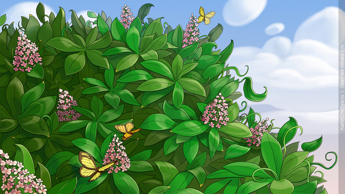 Кустистый фон для игры