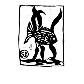 эстамп "Рыбка"