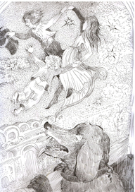 Нена и беглецы.Иллюстрация к сказке"Питер пен"