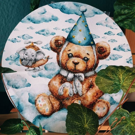 Акварельный мишка