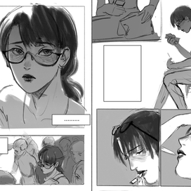 скетч к комиксу