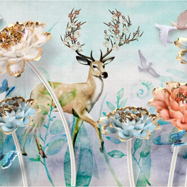 волшебный олень 3d