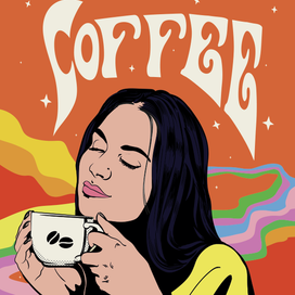 Girl with coffee