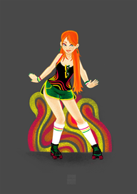 Девушка на роликах 03