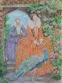 Кормление павлина