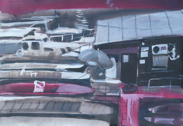 Катера. 40х60, 2013. б., чернила. 