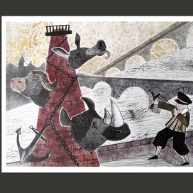 иллюстрация к сказке Корнея Чуковского "Крокодил"