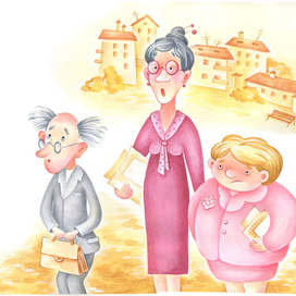 Иллюстрация к книге "Вера и Анфиса идут в школу"
