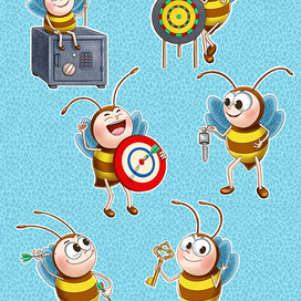 Стикеры пчелки - 10