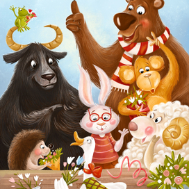 В цветочном