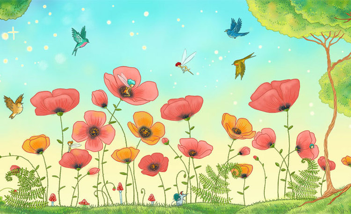 Маки. Фрагмент.