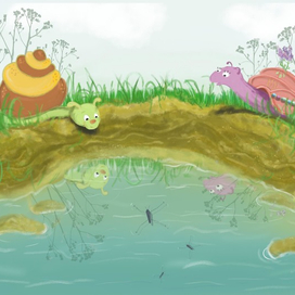 улитки на природе