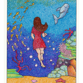 Страница из манги Color and Gray